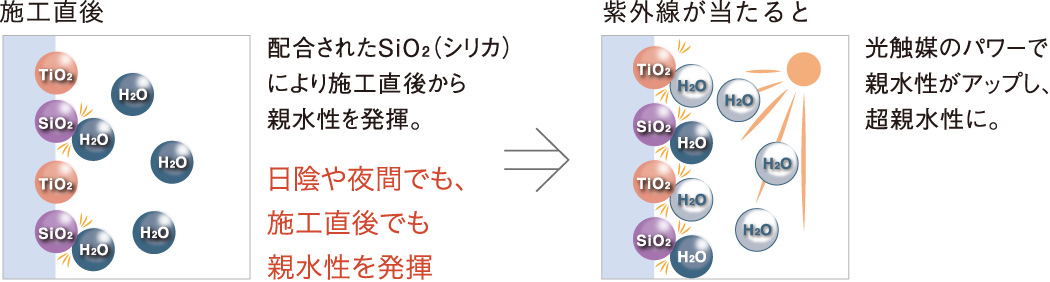 �摜�F�z�����ꂽSiO2�i�V���J�j�ɂ��{�H���ォ��e�����𔭊�����C���[�W